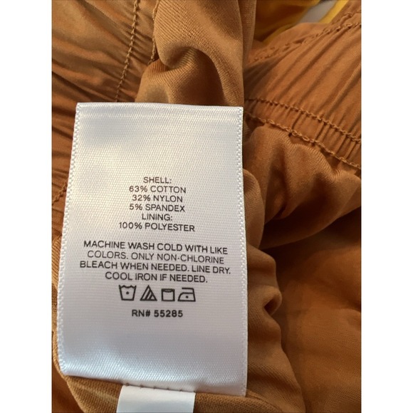 Express High Waisted Paper Bag Mini Skirt Women's Size 8 Mustard Yellow NWT - Picture 13 of 13